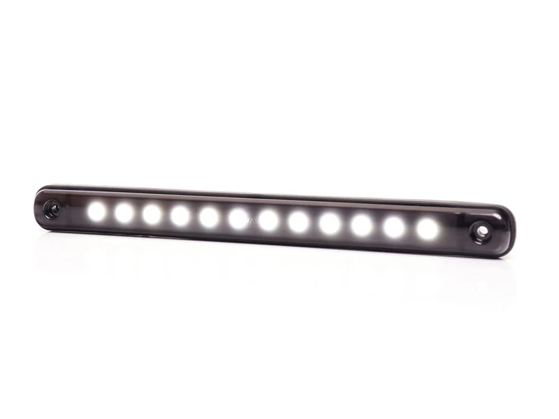 WAS Long 238 mm Feu de position fumé noir / Lentille foncée / 12 LED
