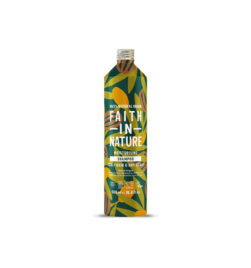 Faith in Nature Shea and Argan Shampoo in a Metal Bottle 500ml