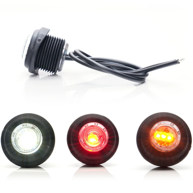 WAS W80 petit feu de position rond enfichable/type bouton/joint arrondi
