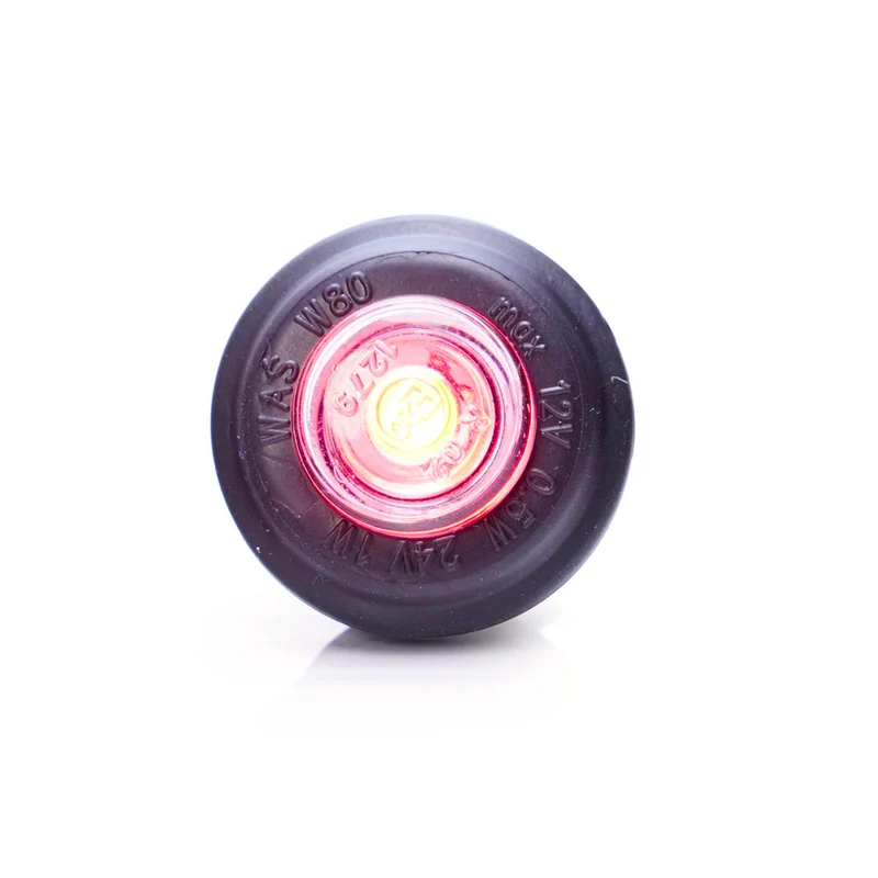 Petit feu de position rond à bouton-poussoir / Joint plat