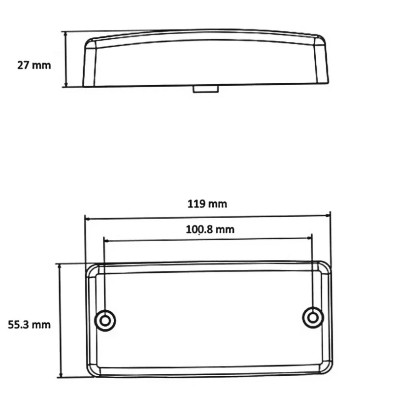 Feu de position LED classique / Style Hella / Lentille transparente